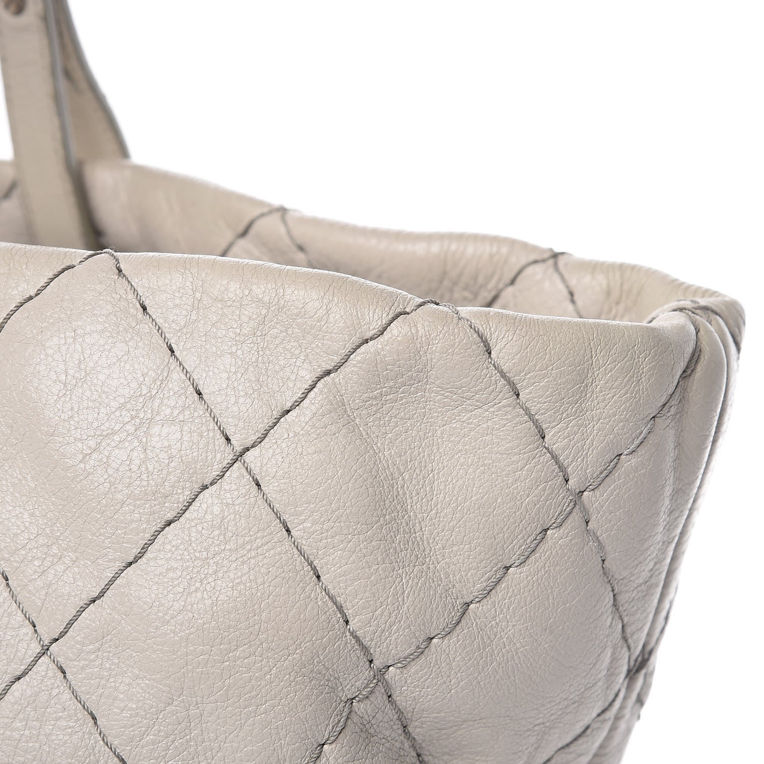 Chanel Glazed Calfskin Large On The Road Tote Light Grey 21 of 22