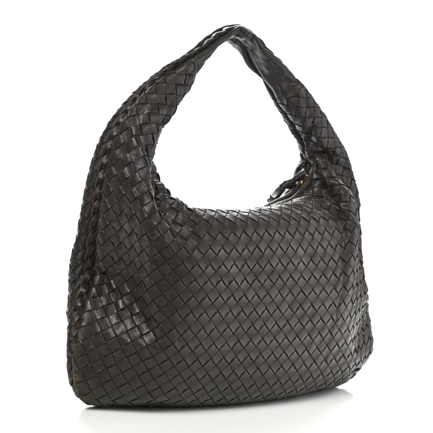 Nappa Intrecciato Medium Veneta Hobo Ebano