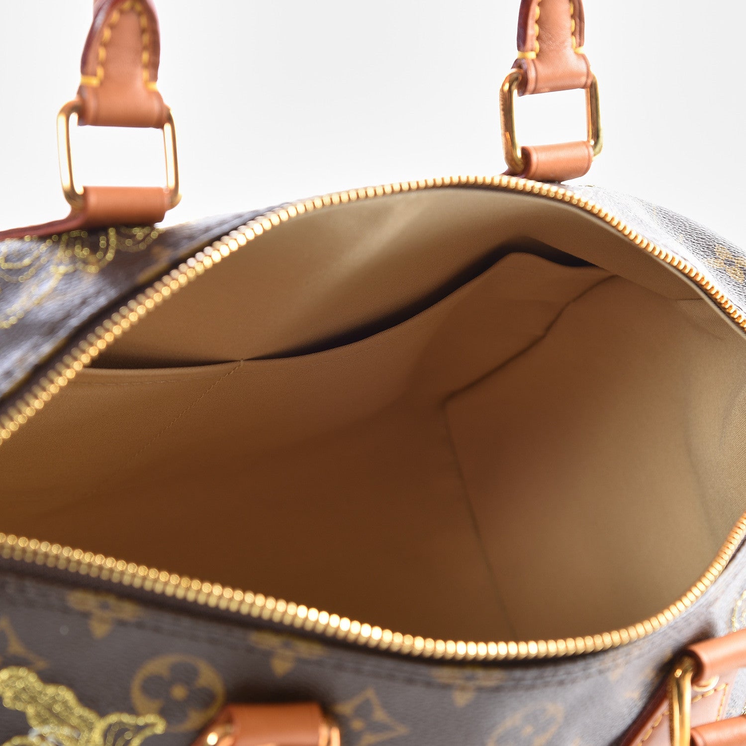 Louis Vuitton Monogram Dentelle Speedy 30 Gold 5 of 8