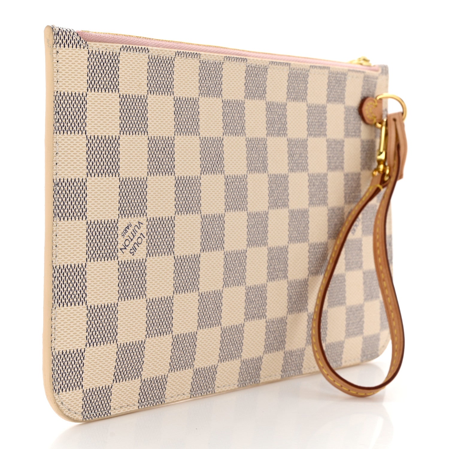 Louis Vuitton Damier Azur Neverfull MM GM Pochette Rose Ballerine 3 of 6