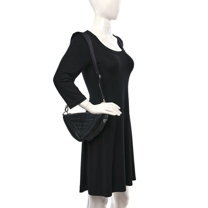 Prada Grace Lux Triangle Shoulder Bag Black 2 of 7