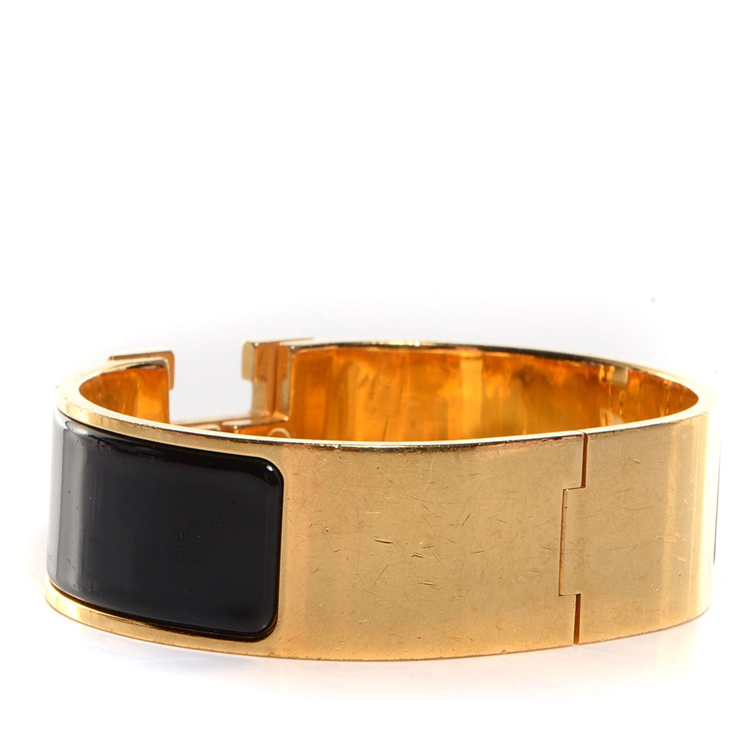 Hermes Enamel Wide Clic Clac H Bracelet PM Black 3 of 5