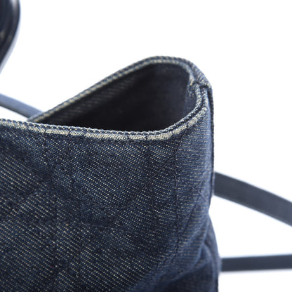 Christian Dior Denim Cannage Large Soft Lady Dior Tote Blue 12 of 14