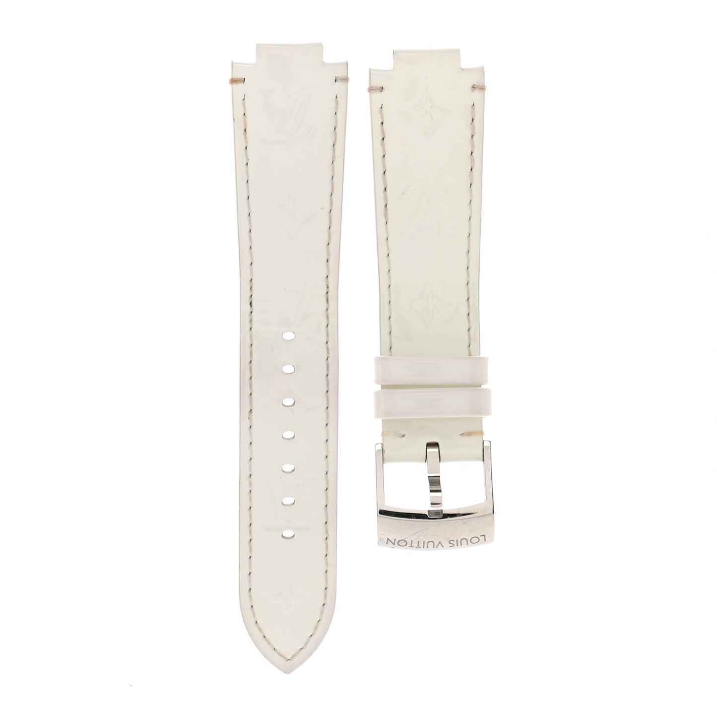 Vernis Tambour 10mm Watch Strap White