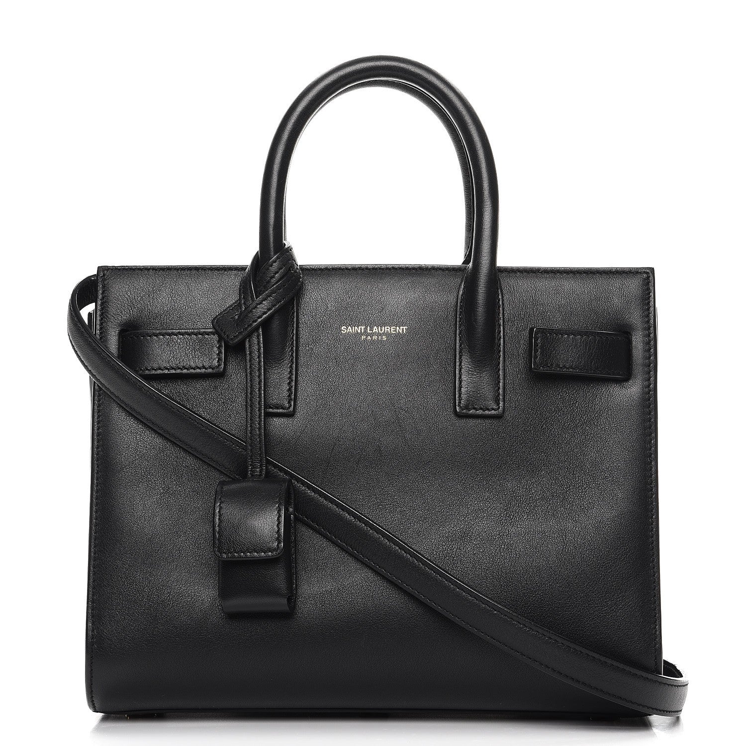Saint Laurent Grained Calfskin Nano Sac De Jour Black 1 of 7