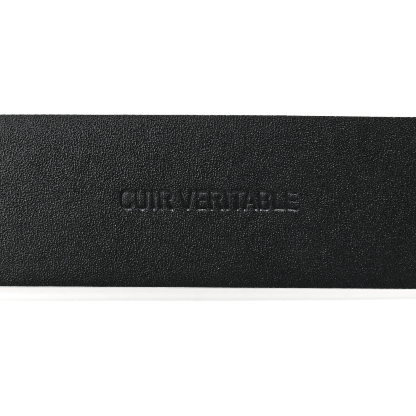 Calfskin Crystal Logo Belt 70 28 White