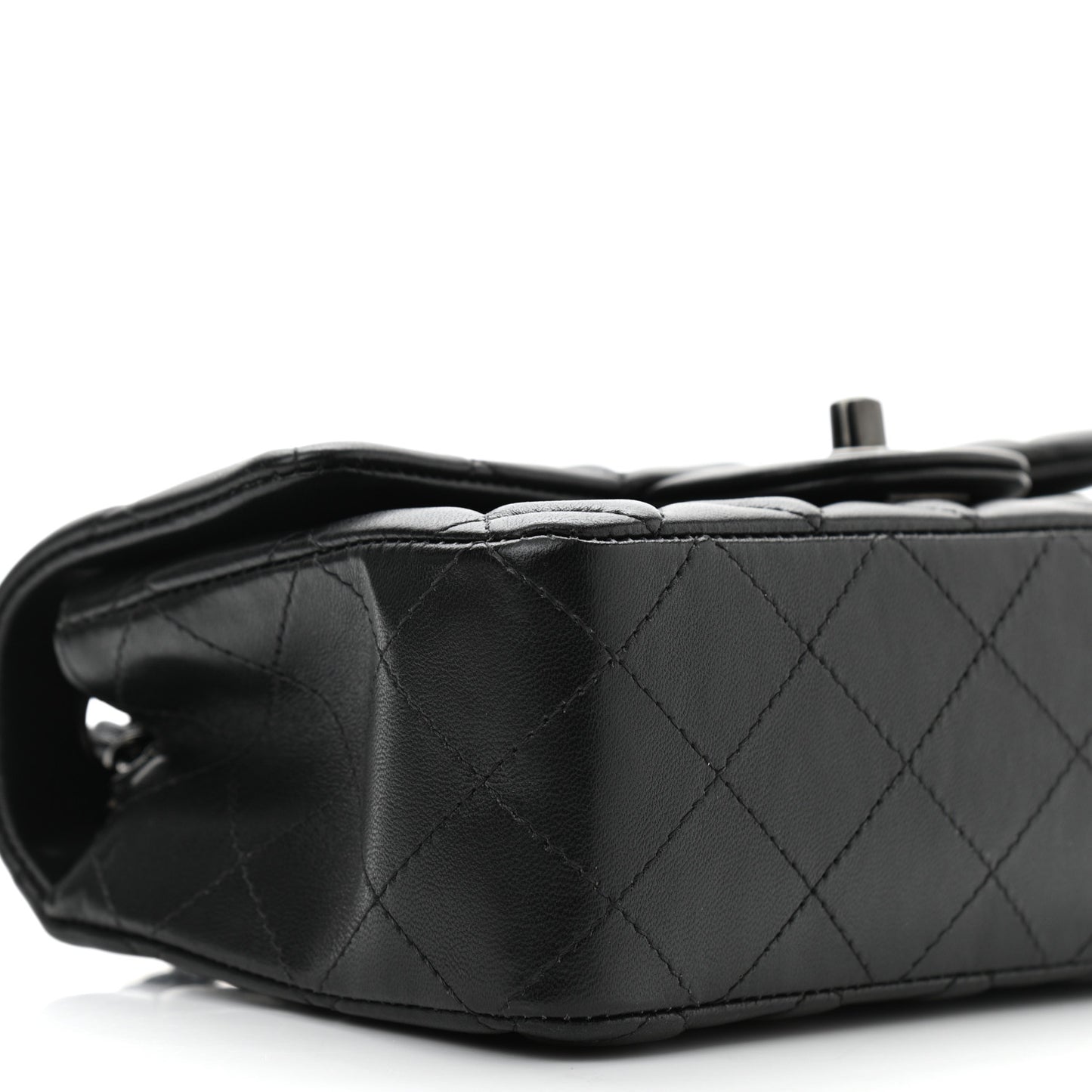 Lambskin Quilted Mini Rectangular Flap So Black