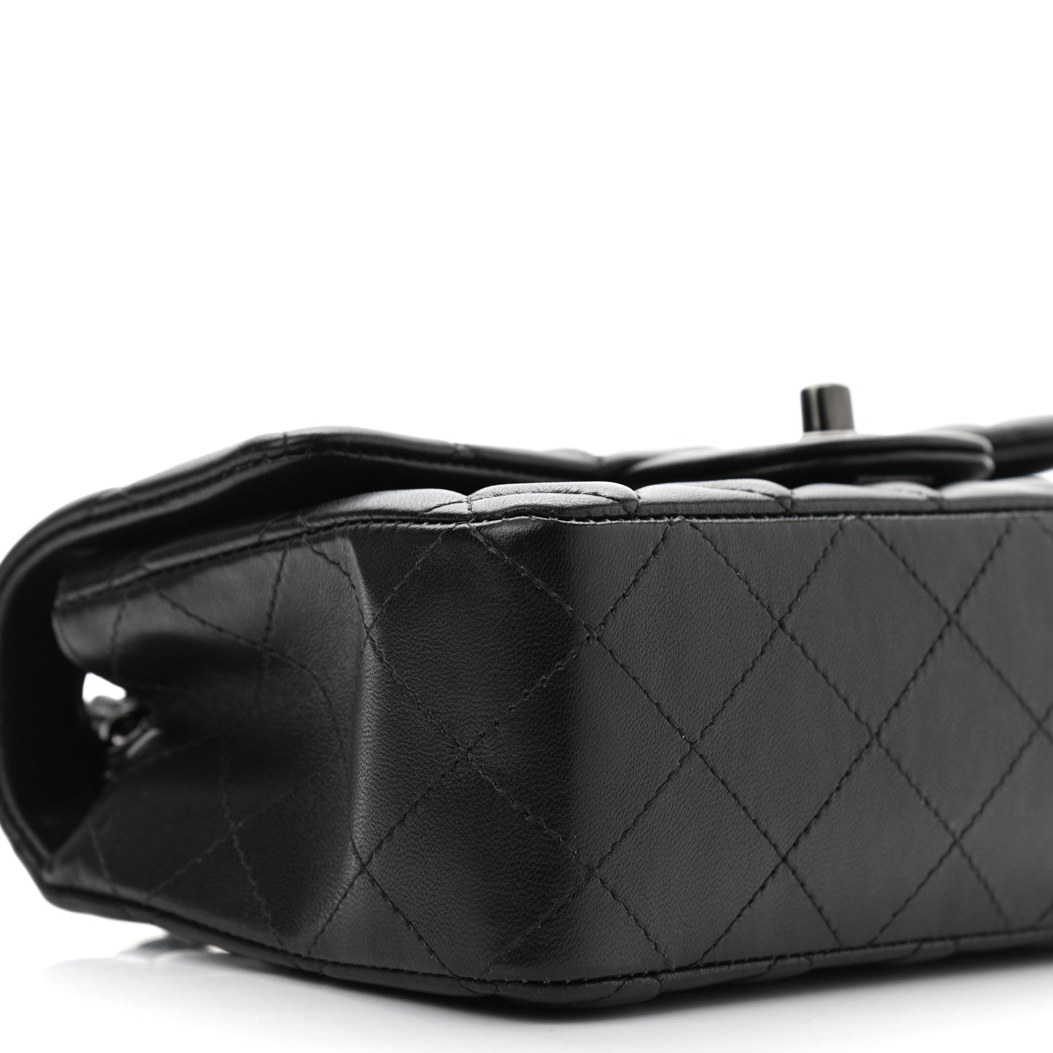 Chanel Lambskin Quilted Mini Rectangular Flap So Black 9 of 11