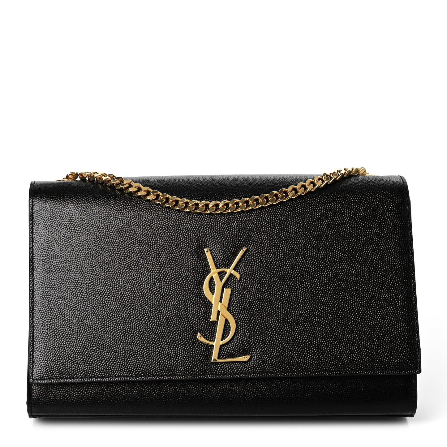 Grain De Poudre Medium Classic Monogram Kate Satchel Black