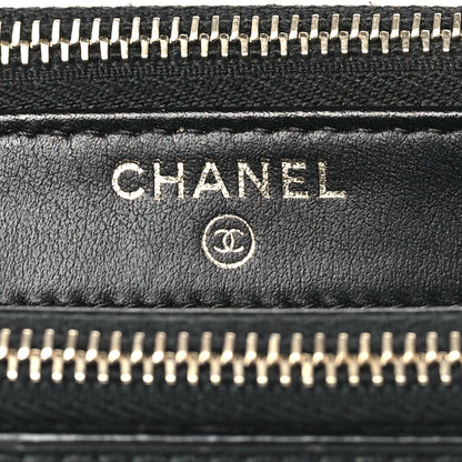 Chanel Caviar Quilted CC Filigree Clutch With Chain Black 6 of 10