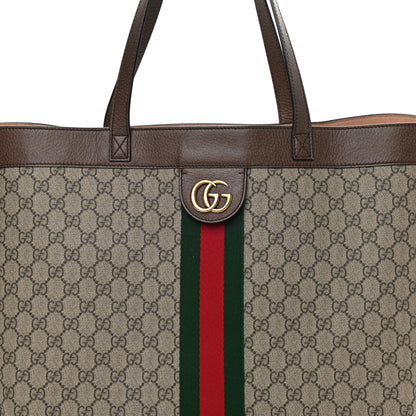 Gucci GG Supreme Monogram Web Ophidia Tote Brown 8 of 16