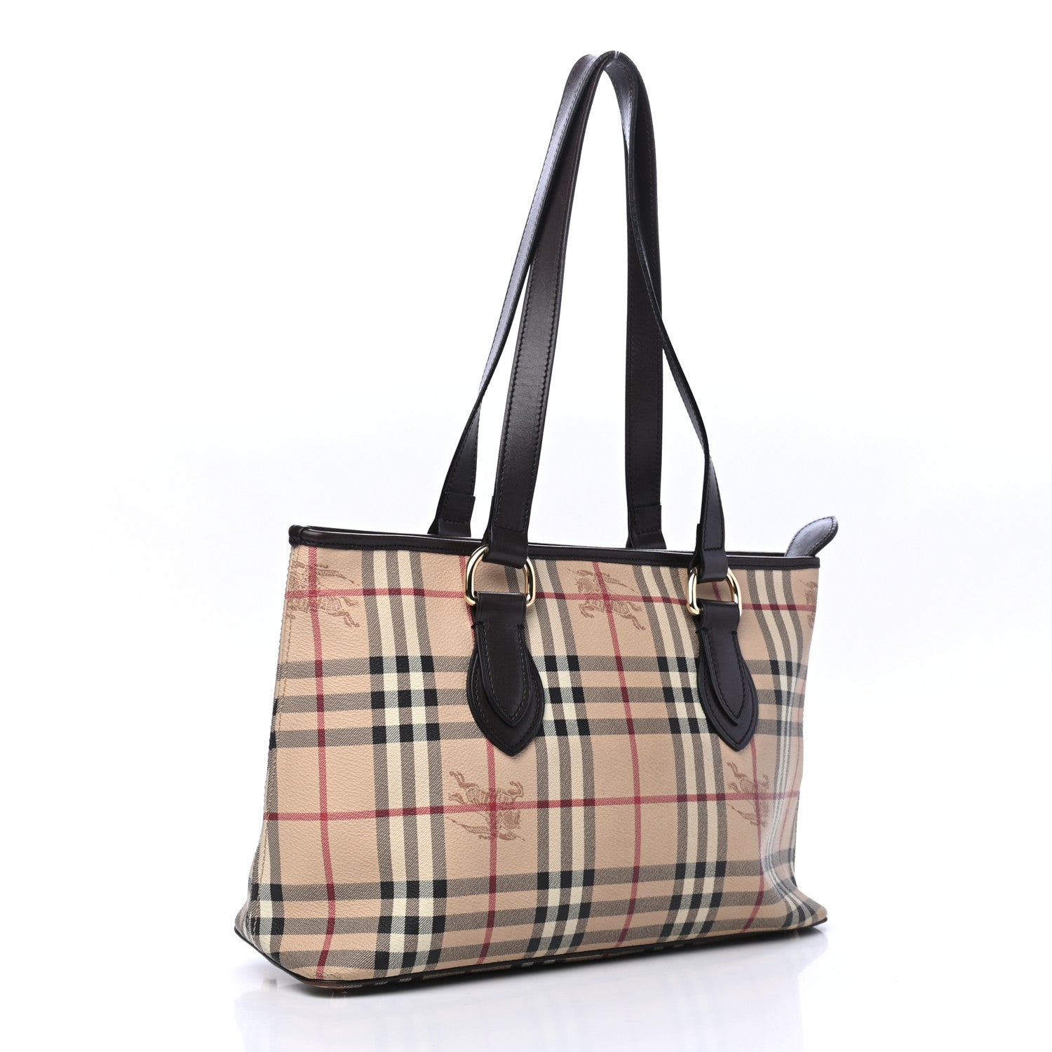 Burberry Haymarket Check Medium Regent Tote Chocolate 2 of 7