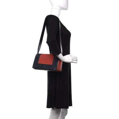 Celine Shiny Smooth Calfskin Medium Frame Shoulder Bag Dark Navy Claycourt 2 of 9