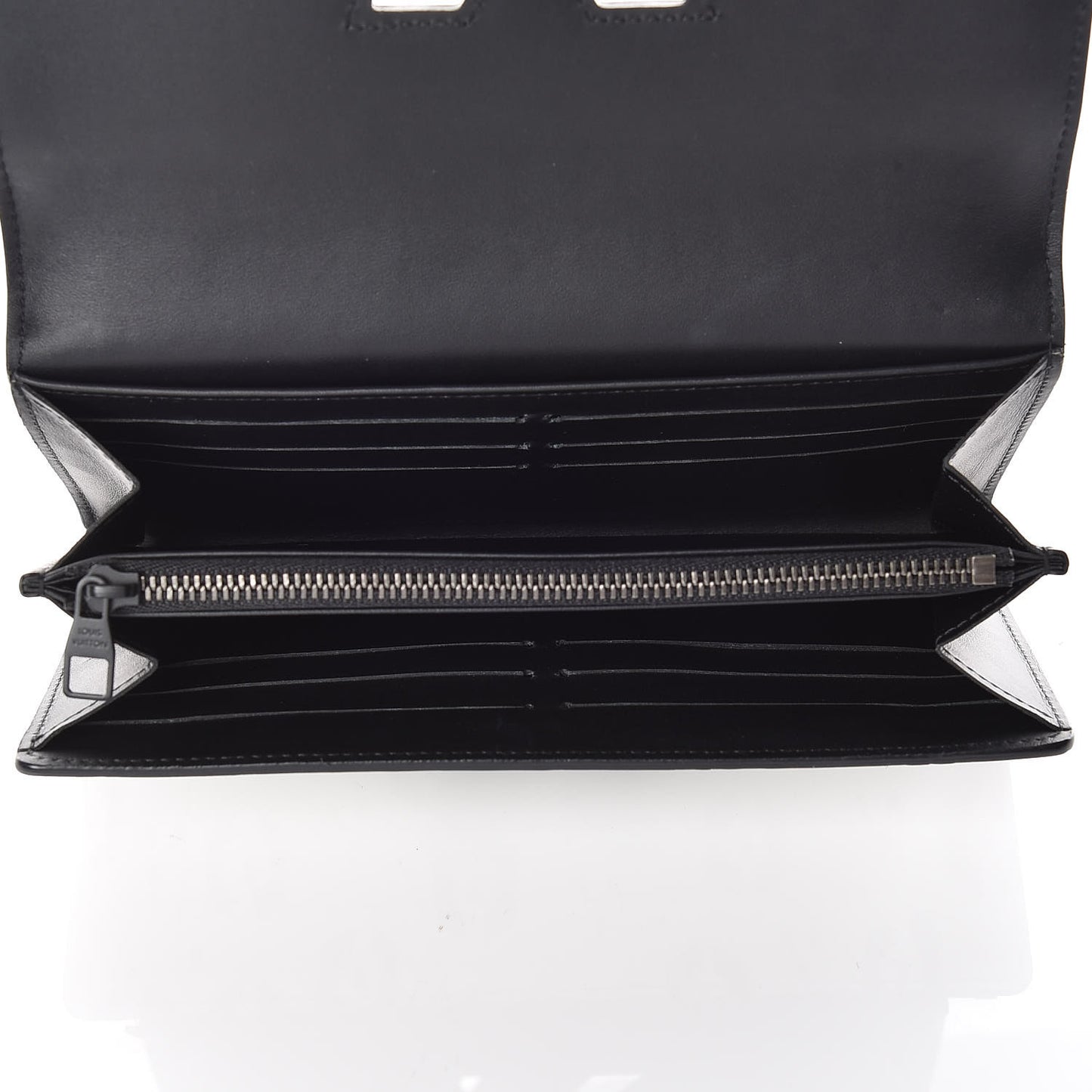 Calfskin Graphic Print Twist Wallet