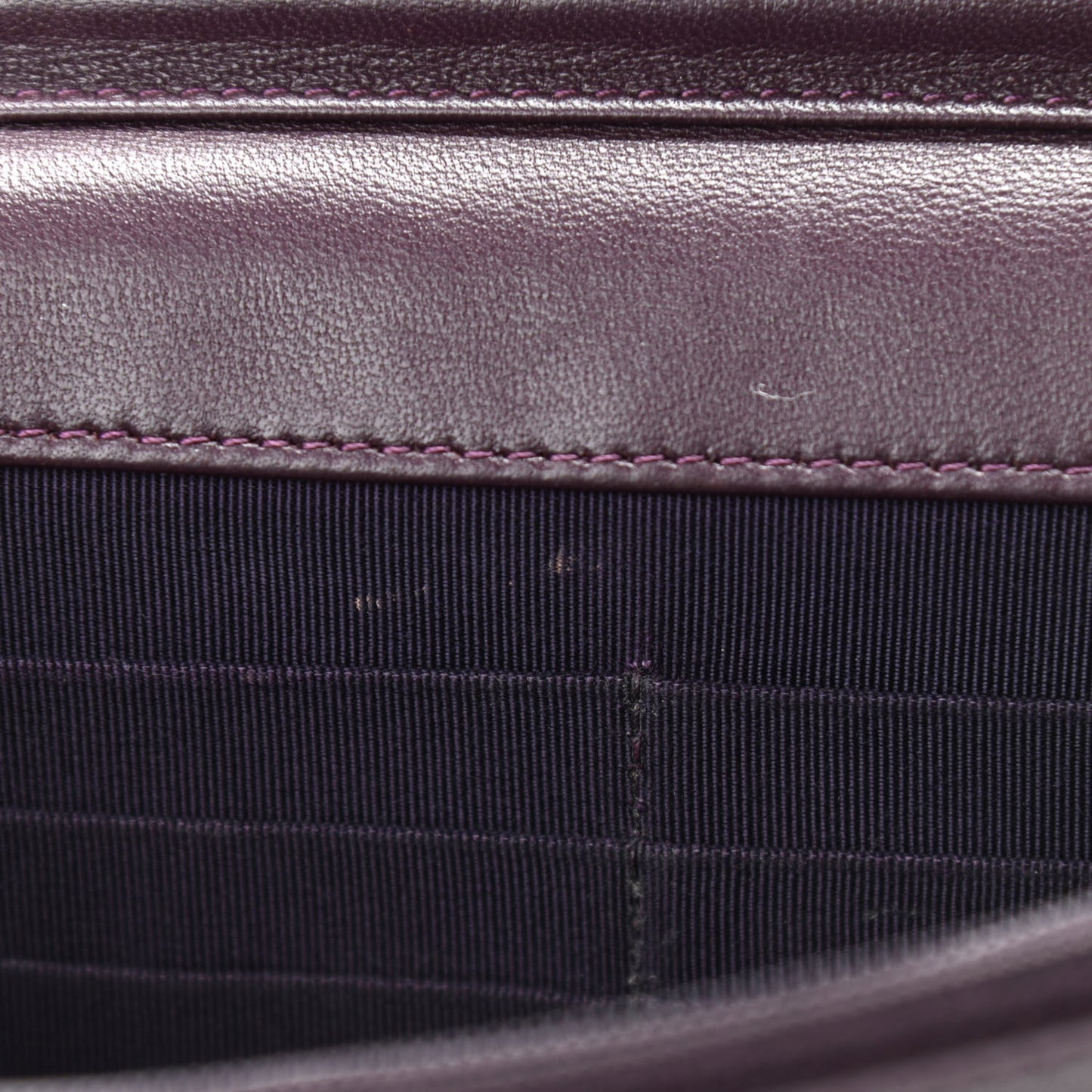Lambskin Quilted Wallet On Chain WOC Burgundy