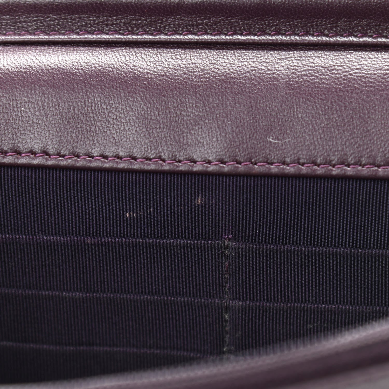 Chanel Lambskin Quilted Wallet On Chain WOC Burgundy 13 of 17