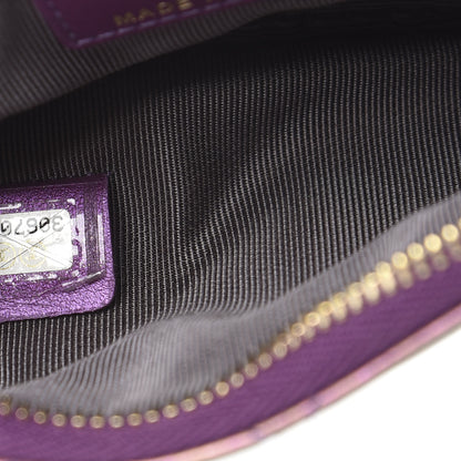Chanel Iridescent Lambskin Quilted Small Cosmetic Case Purple 7 of 8
