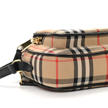 Burberry Calfskin Vintage Check Camera Bag Archive Beige 9 of 12