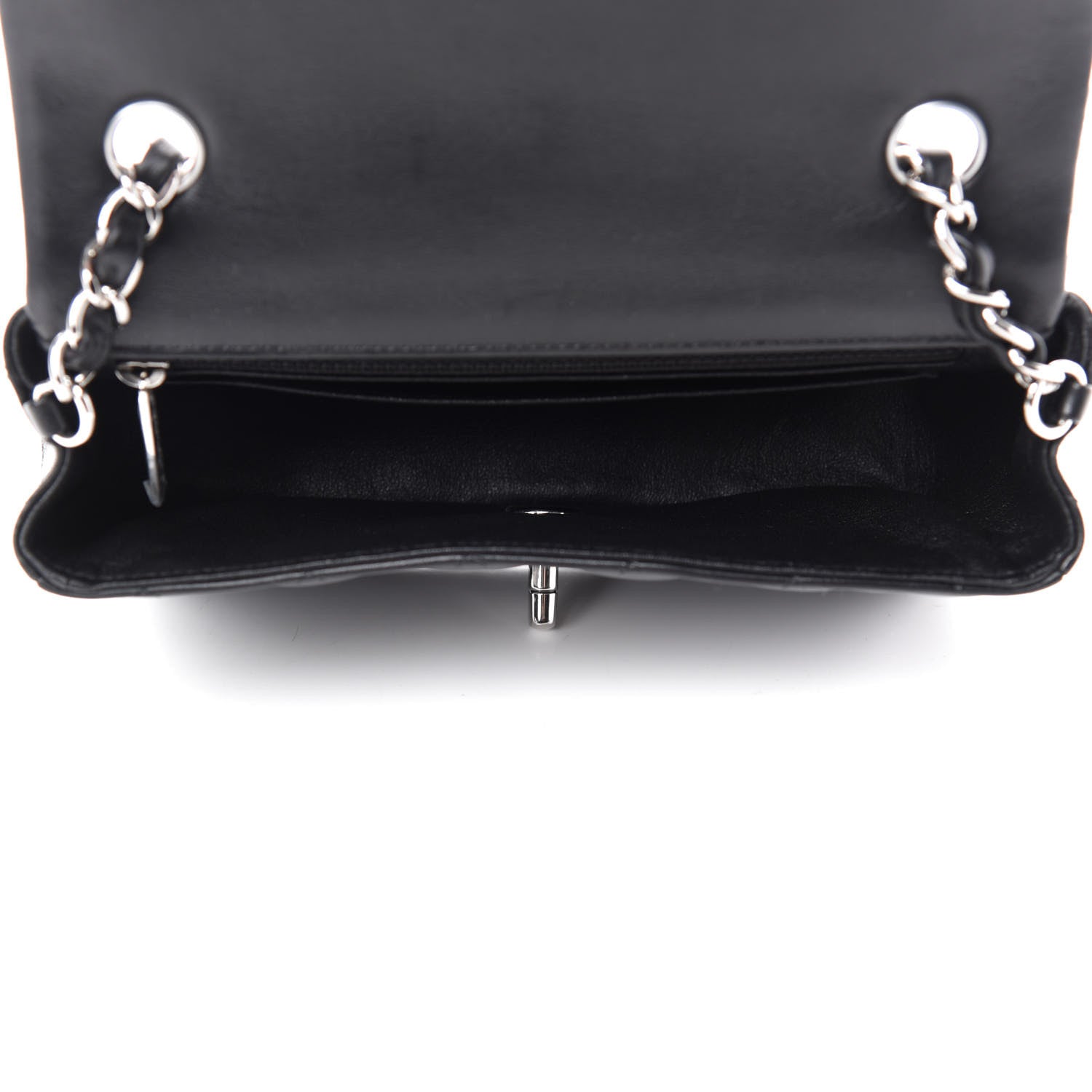 Chanel Lambskin Quilted Mini Rectangular Flap Black 5 of 13