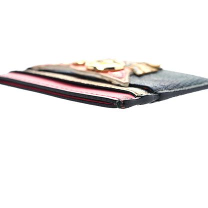 Burberry Calfskin Haymarket Check Cat Appliqué Card Case Multicolor 7 of 16