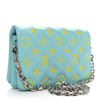 Louis Vuitton Lambskin Embossed Monogram Vuittamins Pochette Coussin Menthe Jaune 2 of 11