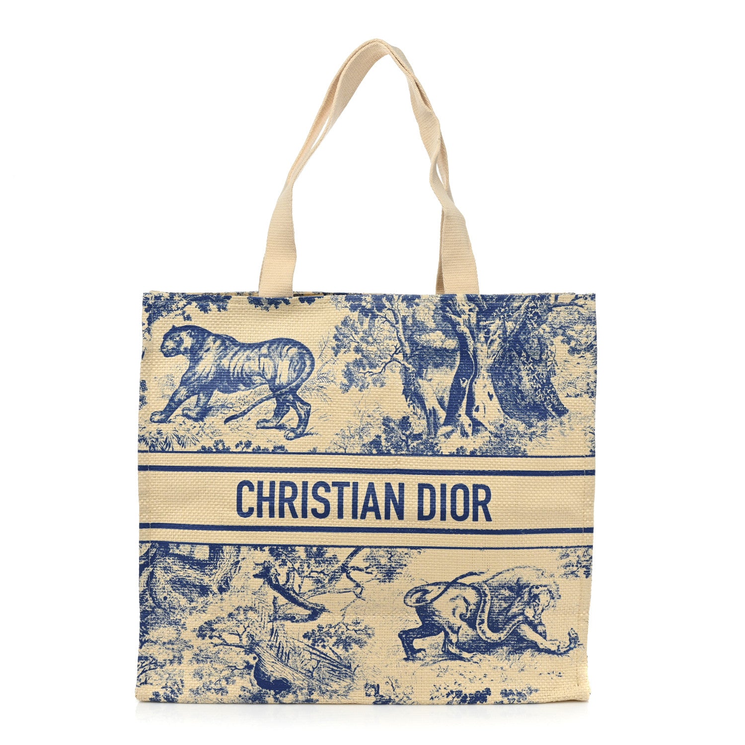 Christian Dior Straw Dioriviera Tote Beige 1 of 9