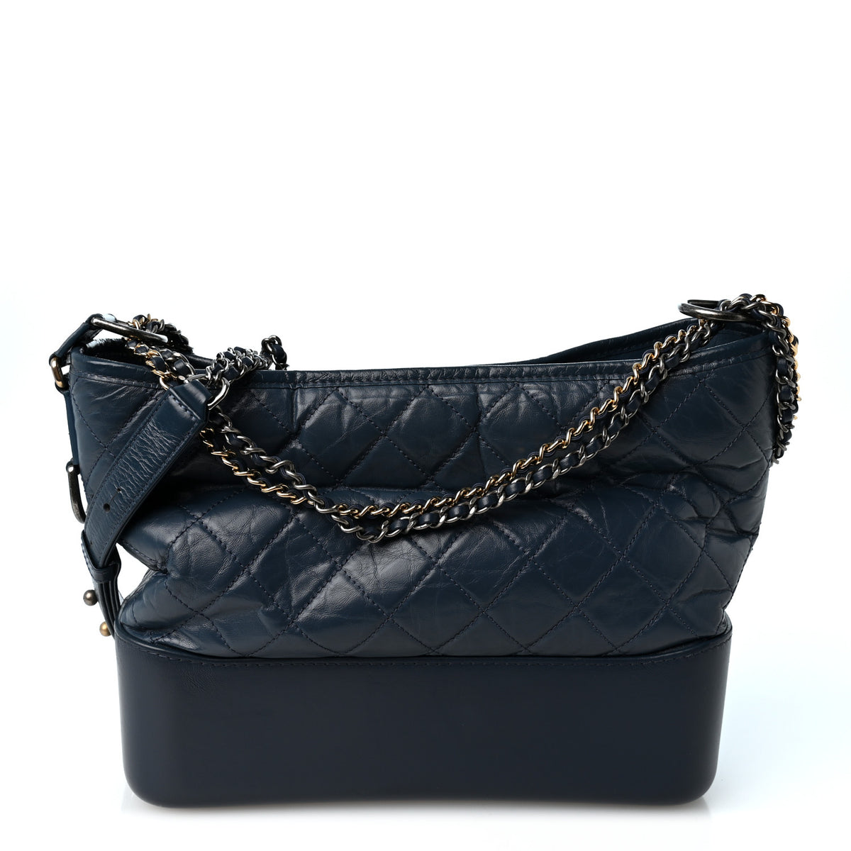 Chanel Aged Calfskin Quilted Medium Gabrielle Hobo Blue 1 of 10