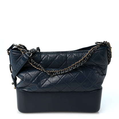 Chanel Aged Calfskin Quilted Medium Gabrielle Hobo Blue 1 of 10