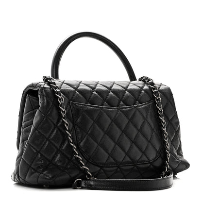 Chanel Caviar Quilted Small Coco Handle Flap Black 3 of 10