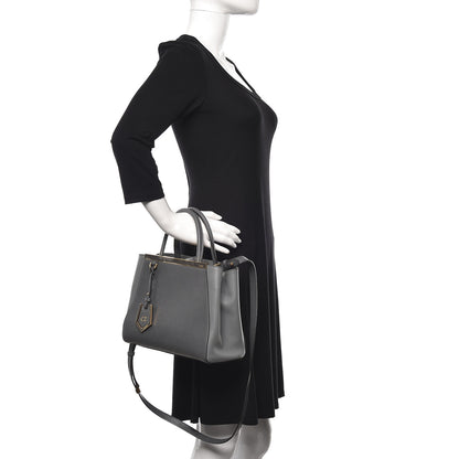 Fendi Vitello Elite Petite 2Jours Tote Grigio Grigio Chiaro 2 of 12