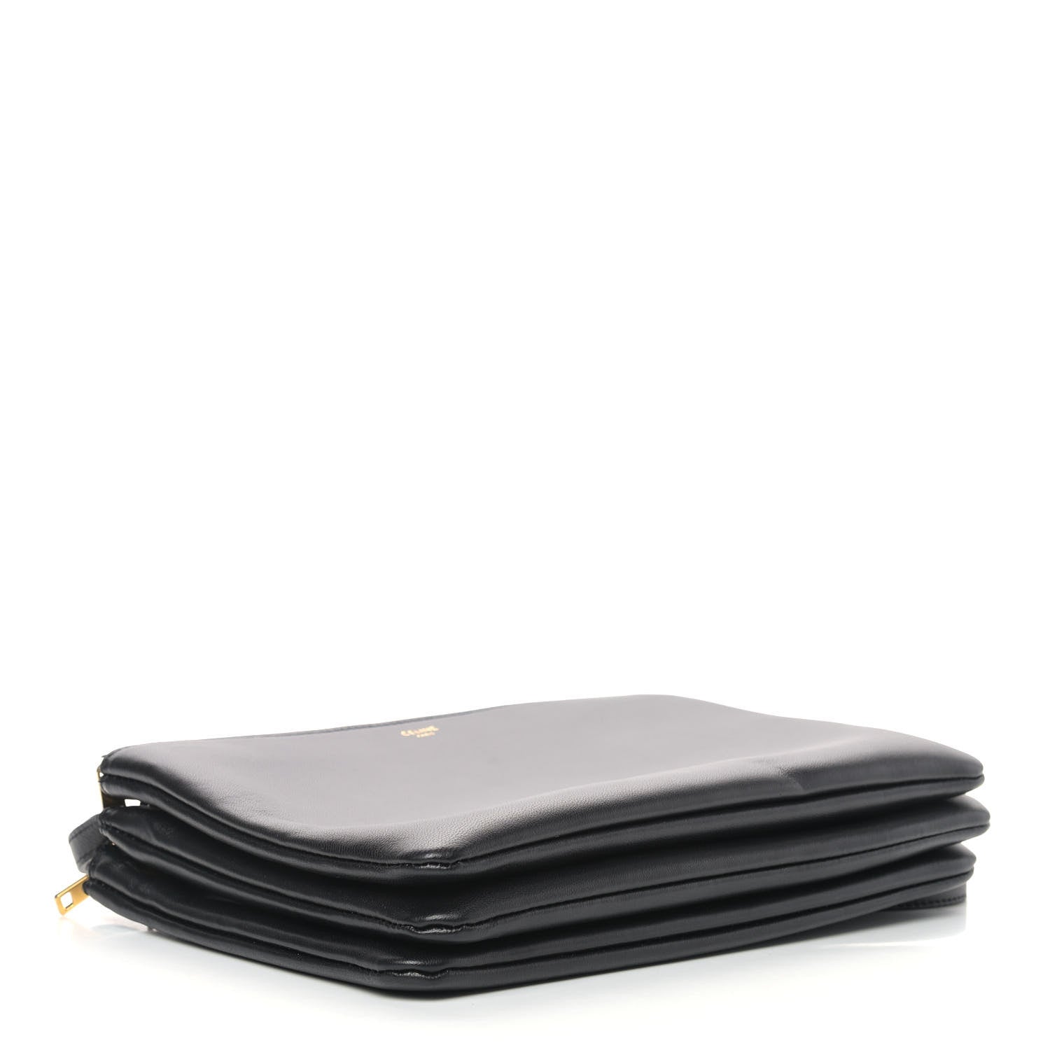 Celine Lambskin Large Trio Crossbody Bag Black 4 of 11