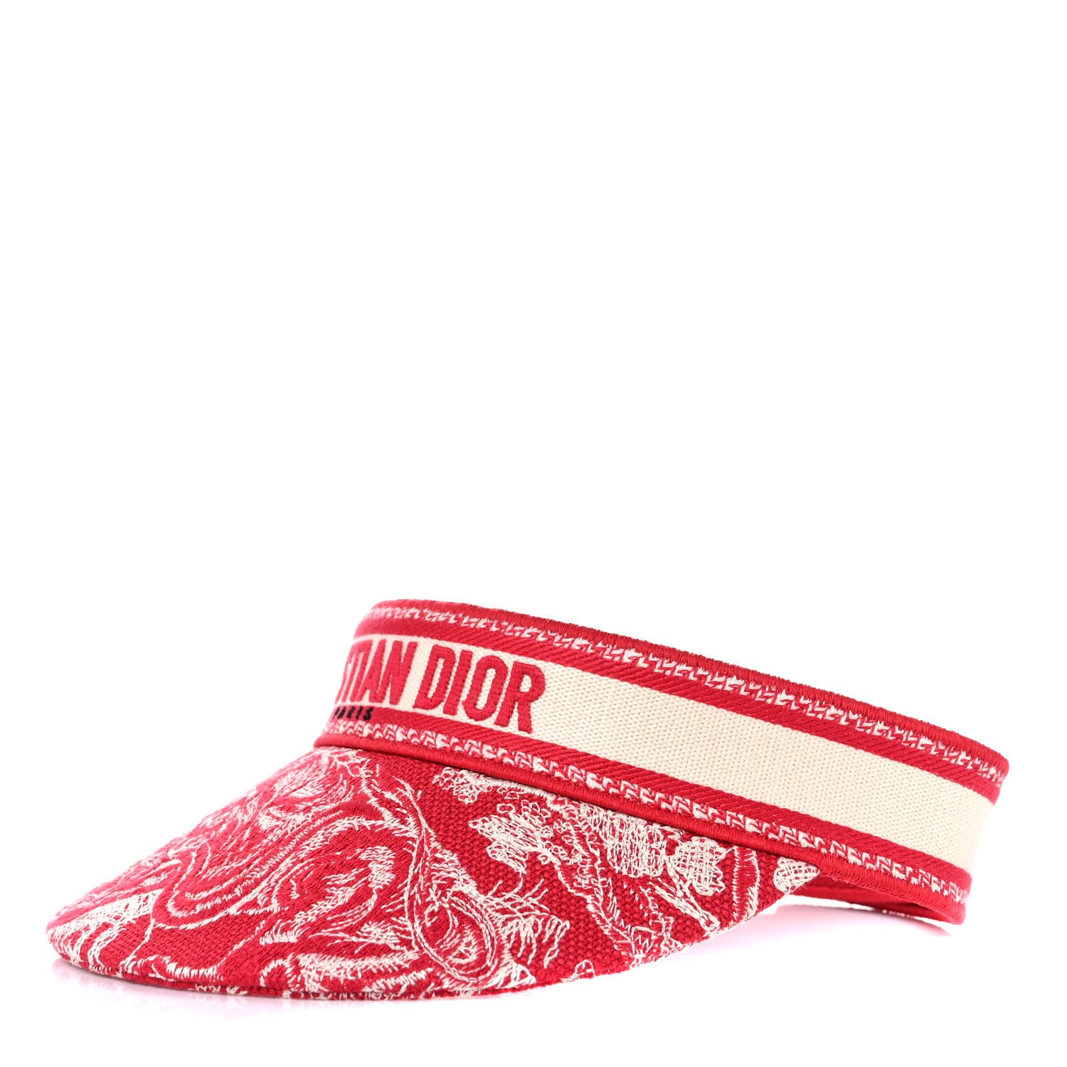 Christian Dior Toile De Jouy Reverse Visor Red 1 of 7