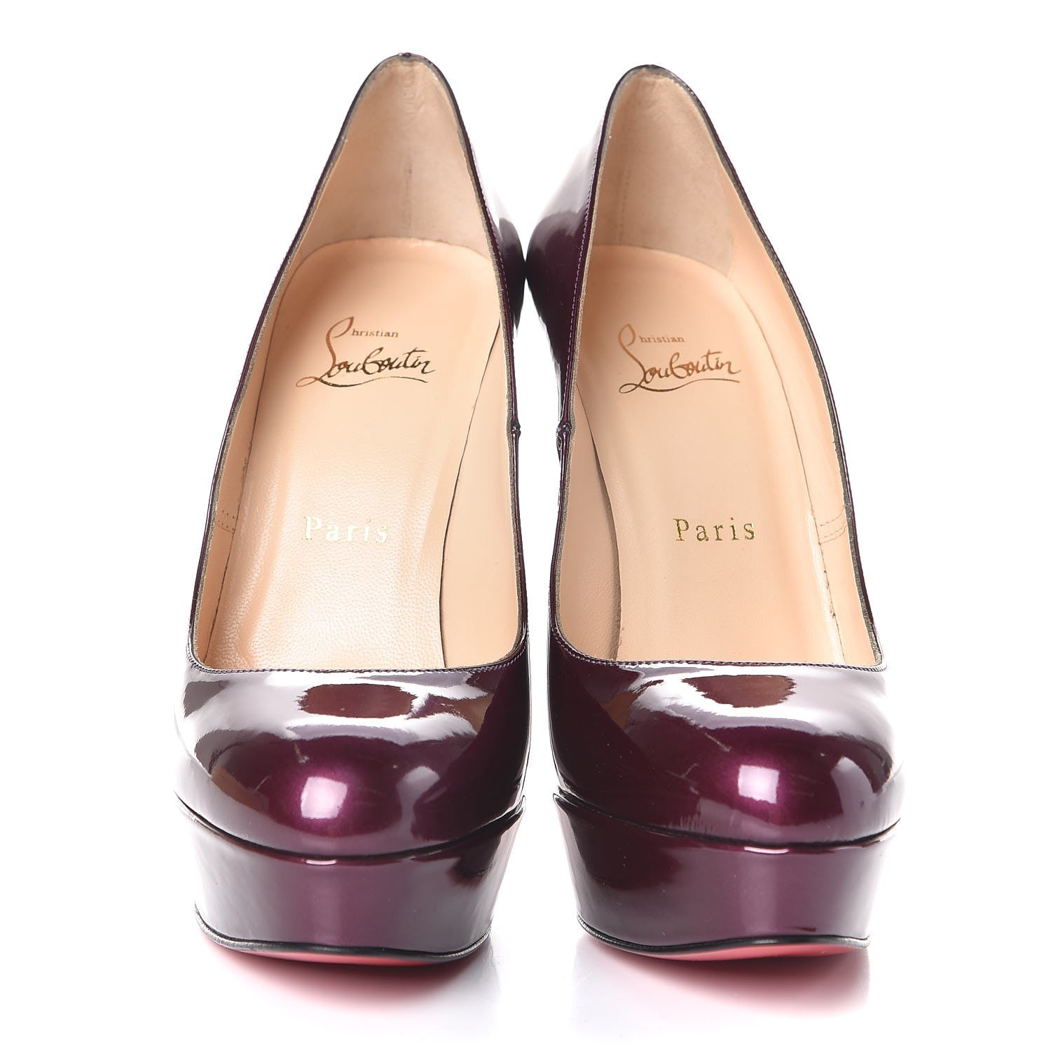 Christian Louboutin Metallic Patent Bianca 140 Pumps 38 Amethyste 3 of 8
