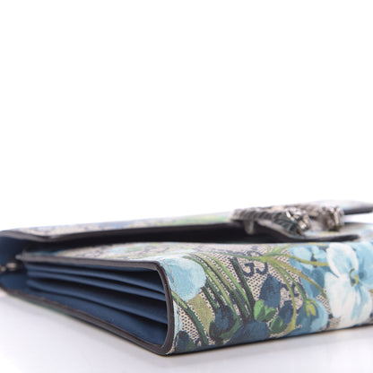 Gucci GG Supreme Monogram Blooms Mini Dionysus Chain Wallet Beige Blue Navy Vintage Blue 6 of 9