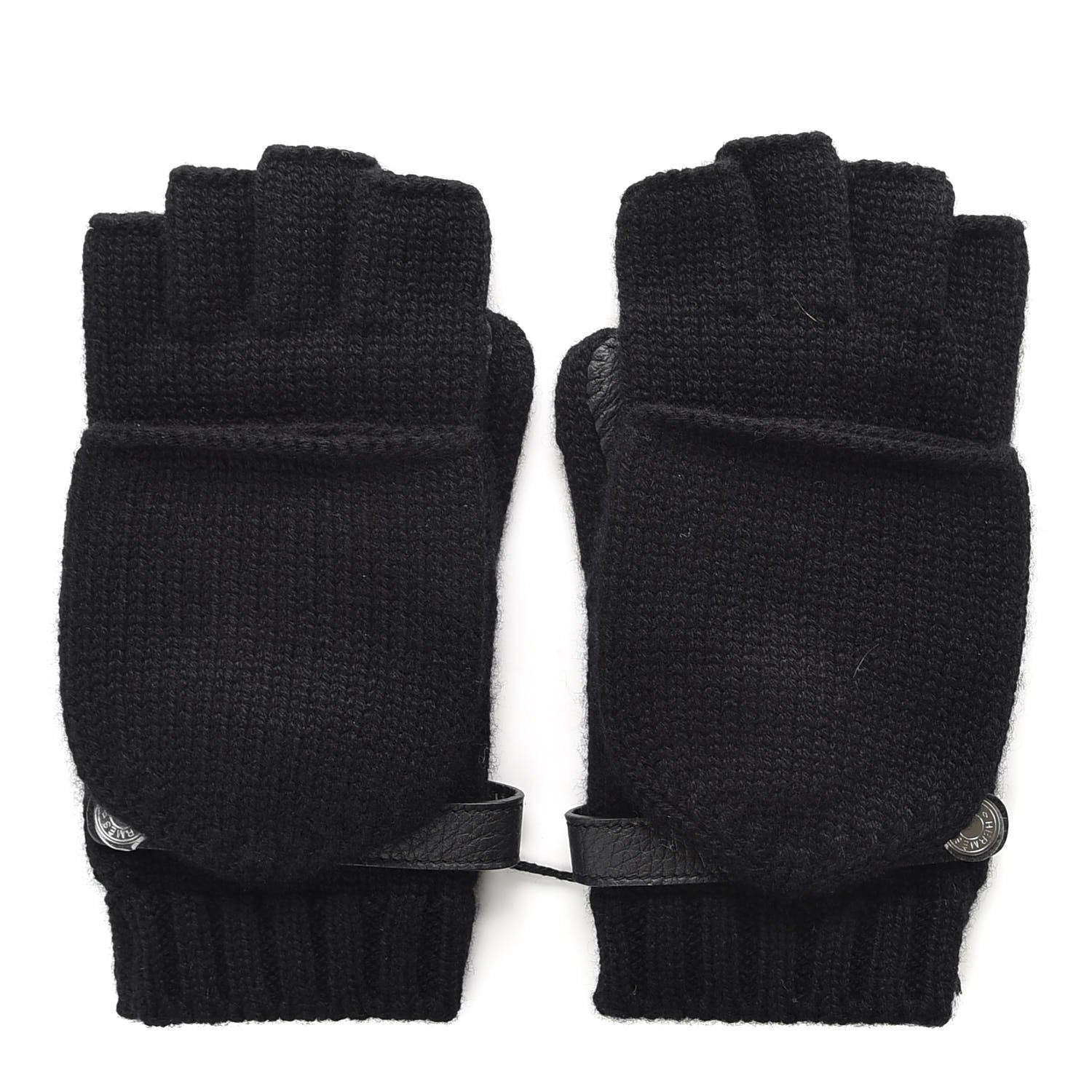 Hermes Cashmere Deerskin Baltimore Gloves S Black 1 of 5