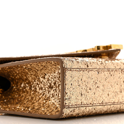 Saint Laurent Glitter Monogram Galactica Satchel Gold 9 of 12