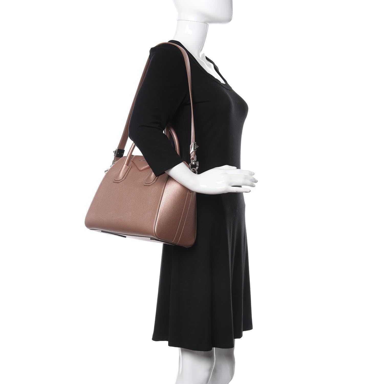 Givenchy Metallic Sugar Goatskin Small Antigona Light Pink 2 of 9