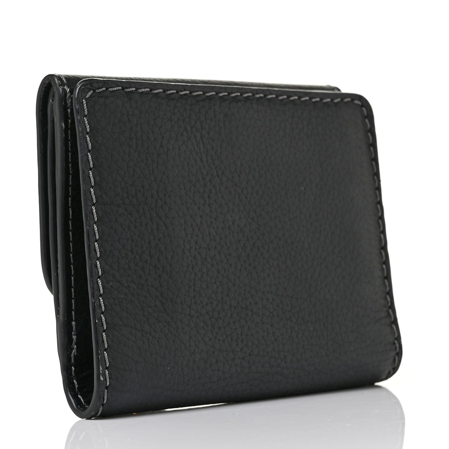 Chloe Grained Calfskin Marcie Square Wallet Black 3 of 10