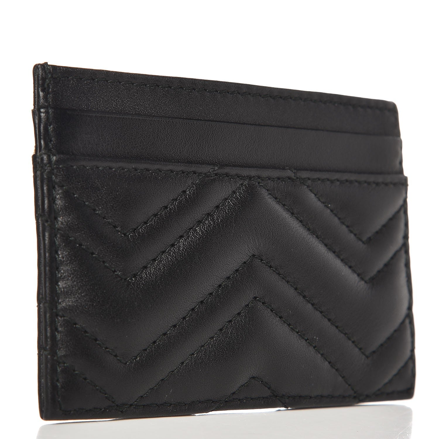 Gucci Calfskin Matelasse GG Marmont Card Holder Black 3 of 7