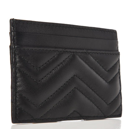 Gucci Calfskin Matelasse GG Marmont Card Holder Black 3 of 7