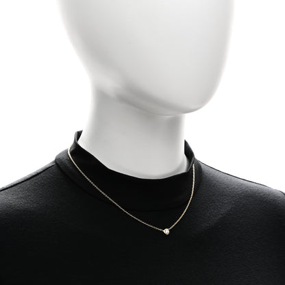 Roberto Coin 18K Yellow Gold Diamond .19ct Diamonds By The Inch Solitaire Necklace 2 of 4