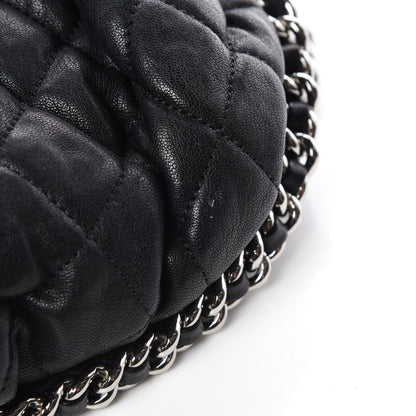 Chanel Washed Lambskin Quilted Medium Chain Around Messenger Black 12 of 12