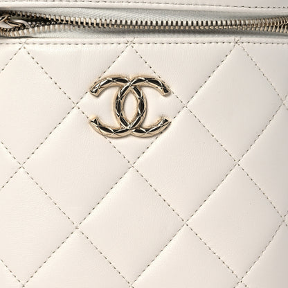Chanel Lambskin Quilted Trendy CC Vanity Case White 8 of 10