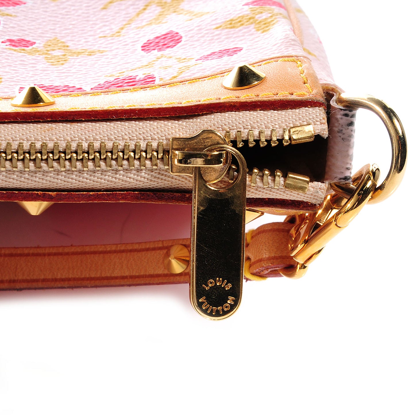 Monogram Cherry Blossom Pochette Accessories Red