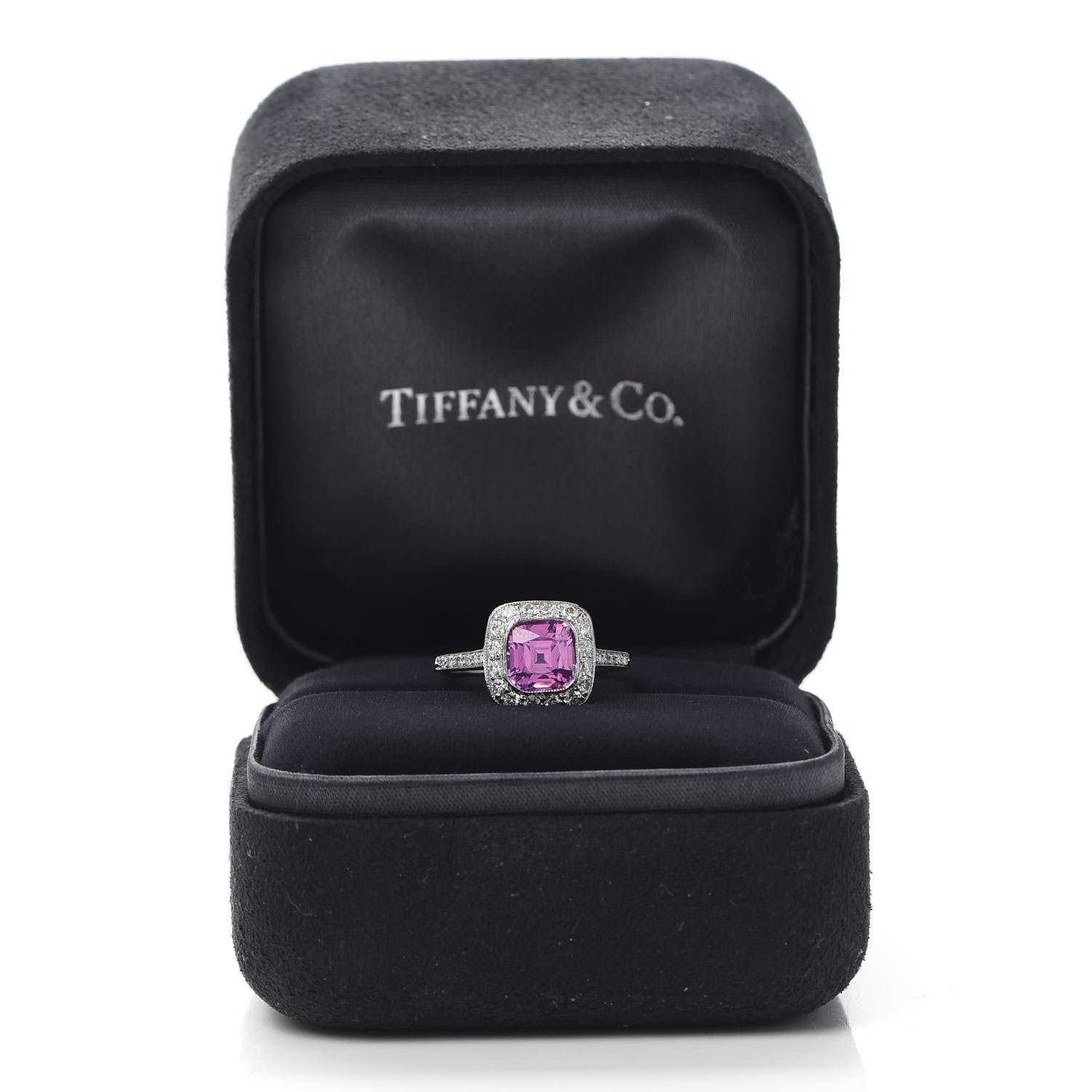 Tiffany Platinum Pink Sapphire Diamond Legacy Ring 49 5 5 of 5