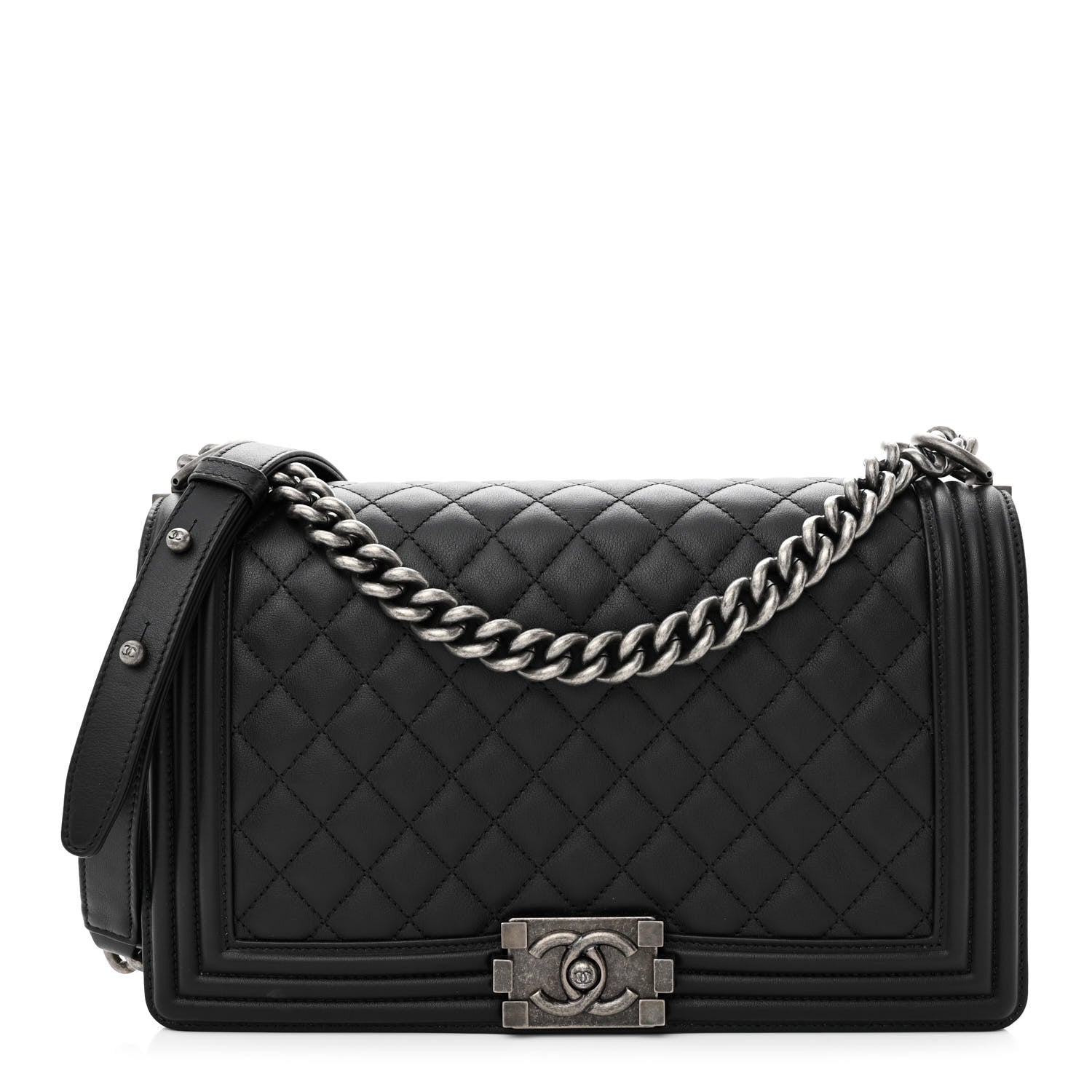 Chanel Calfskin Quilted New Medium Boy Flap Black 1 of 11
