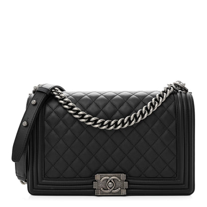 Chanel Calfskin Quilted New Medium Boy Flap Black 1 of 11