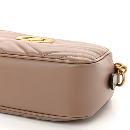 Gucci Calfskin Matelasse Small GG Marmont Chain Shoulder Bag Porcelain Rose 10 of 10