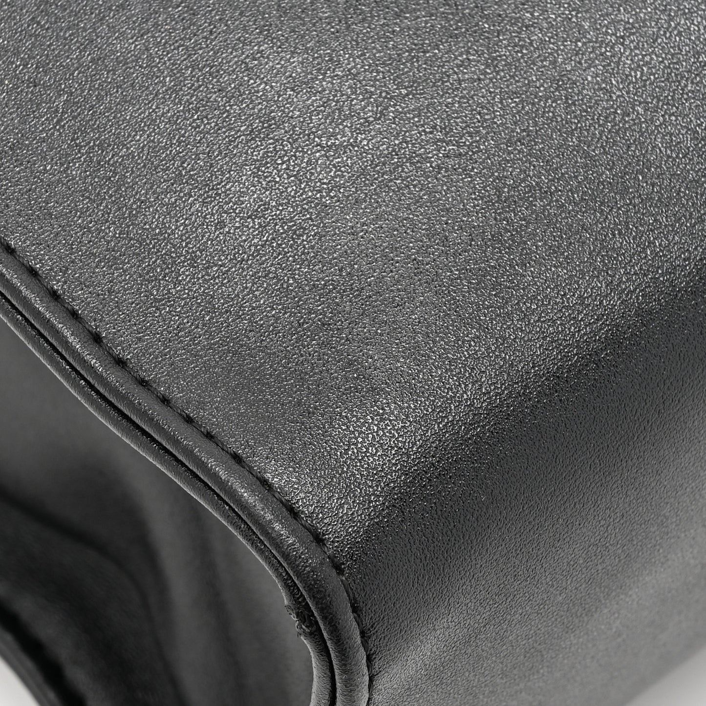 Vegan Leather Small Shopping Bag Black