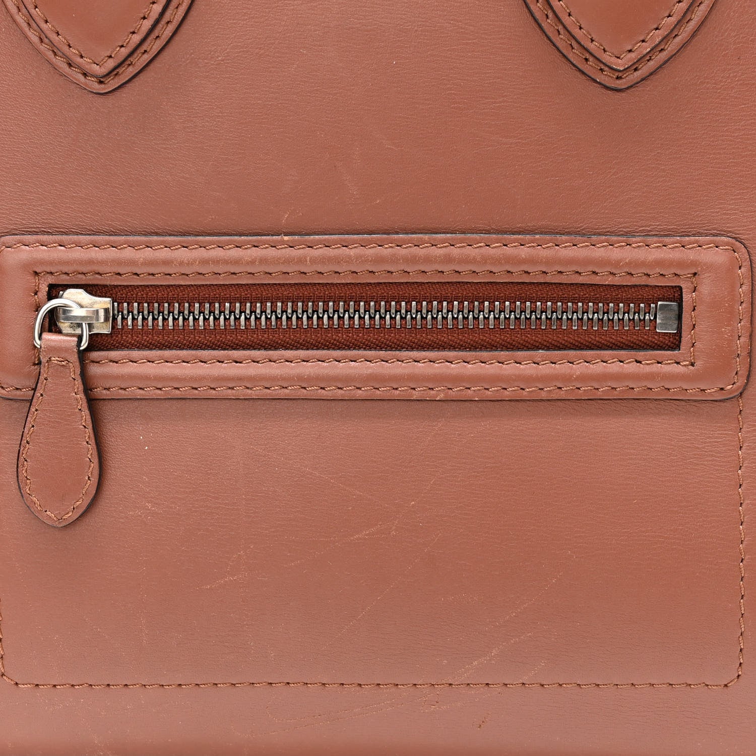 Celine Smooth Calfskin Mini Luggage Sienna 10 of 13